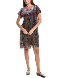 Johnny Was - Daiyu Burnout Silk-Blend Mini Dress - Lyst