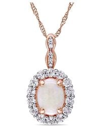 Rina Limor - 14K Rose 1.50 Ct. Tw. Diamond & Gemstone Necklace - Lyst