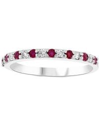 Suzy Levian - 14k 0.35 Ct. Tw. Diamond & Ruby Ring - Lyst