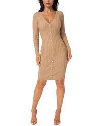 Bebe - Mini Sweaterdress - Lyst