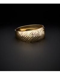 Italian Gold - 14k Cigar Band Ring - Lyst