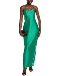 Badgley Mischka - Fold Top Strapless Gown - Lyst