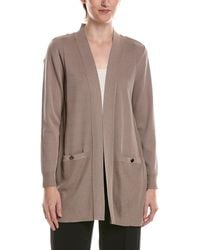 Anne Klein - Rib Pocket Cardigan - Lyst