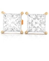 Amairah - 14K Rose 4.00 Ct. Tw. Lab-Grown Diamond Stud Earrings - Lyst