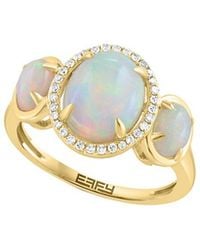 Effy Fine Jewelry - 14K 2.12 Ct. Tw. Diamond & Opal Ring - Lyst
