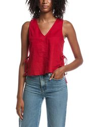 Michael Stars - Gio Little Linen V-Neck Top - Lyst