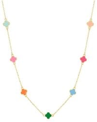 Gabi Rielle - 14k Over Silver Enamel Clover Necklace - Lyst
