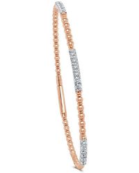Sabrina Designs - 14k Rose Gold 0.70 Ct. Tw. Diamond Flex Bangle Bracelet - Lyst