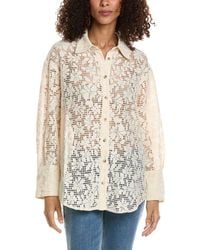 Free People - In Your Dreams Lace Shirt - Lyst
