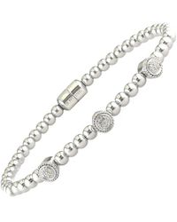 Diamond Select Cuts - Beads 0.06 Ct. Tw. Diamond Bangle Bracelet - Lyst
