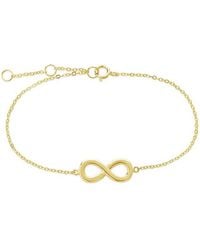 Sterling Forever - 14k Over Silver Delicate Infinity Bracelet - Lyst
