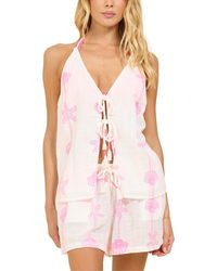 Surf Gypsy - Printed Halter Vest - Lyst