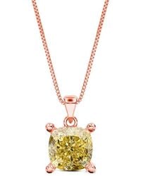 Amairah - 14K Rose 2.00 Ct. Tw. Lab-Grown Diamond Solitaire Pendant Necklace - Lyst