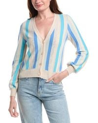Isla - Kayla Vertical Stripe Cashmere Cardigan - Lyst