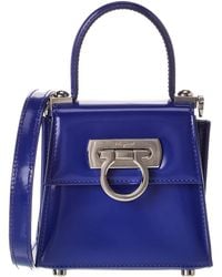 Ferragamo - Iconic Mini Top Handle Leather Satchel - Lyst
