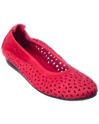 Arche Lilly Leather Flat - Red