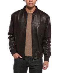 Isaia - Leather Jacket - Lyst