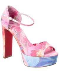 Christian Louboutin - Logo Leather Sandal - Lyst