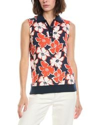 Stella Parker - Tippi Contrast Collar Sleeveless Polo Shirt - Lyst