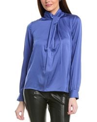 Tahari - The Jaden Silk-Blend Blouse - Lyst