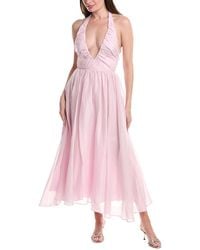 Bardot Estrella Halter Maxi Dress in Brown | Lyst