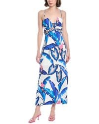 FARM Rio - Foliage Linen Maxi Dress - Lyst