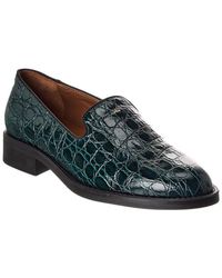 Giuseppe Zanotti - Lidia Croc-Embossed Leather Loafer - Lyst