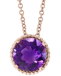 Effy Fine Jewellery 14k Rose Gold 1.85 Ct. Tw. Amethyst Pendant - Purple