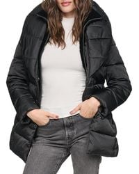 Andrew Marc - Zamora Shawl Collar Belted Puffer Coat - Lyst
