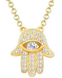 Sabrina Designs - 14k 0.11 Ct. Tw. Diamond Hamsa Necklace - Lyst