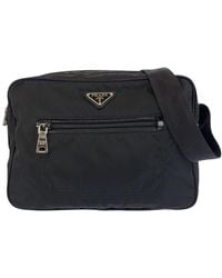 Prada - Tessuto Nylon Triangle Logo Shoulder Bag (Authentic Pre-Loved) - Lyst