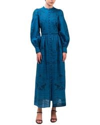 Marchesa - Notte Embroidered Cotton Voile Tiered Maxi Dress - Lyst