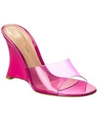 Gianvito Rossi - Futura 95 Vinyl & Patent Wedge Sandal - Lyst