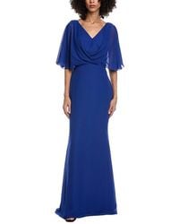 Rene Ruiz - Chiffon Capelet Sleeve Gown - Lyst