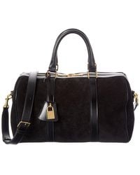 Celine - Boston Large Suede & Leather Satchel - Lyst