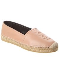 Saint Laurent - Monogram Leather Espadrille - Lyst