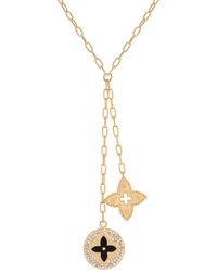 Gabi Rielle - Modern Touch Collection 14k Over Silver Cz Braided Clover Necklace - Lyst