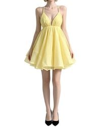 Linda Charm - Sleeveless Mini Dress - Lyst
