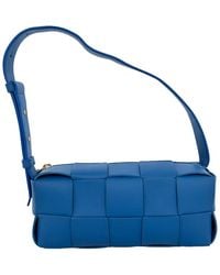 Bottega Veneta - Lambskin Leather Small Brick Cassette Shoulder Bag (Authentic Pre-Loved) - Lyst