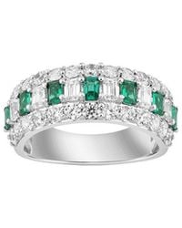 Brilliant Bloom - 14K 2.45 Ct. Tw. Lab-Grown Diamond & Emerald Ring - Lyst