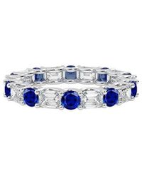 VOWE - 14K 4.00 Ct. Tw. Lab-Grown Diamond & Lab-Grown Sapphire Ring - Lyst
