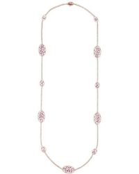 Diana M. Jewels - Fine Jewelry 18k Rose Gold 24.00 Ct. Tw. Diamond & Pink Sapphire Necklace - Lyst