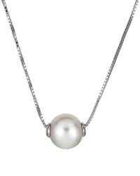 Belpearl - Silver 9-10mm Pearl Pendant Necklace - Lyst