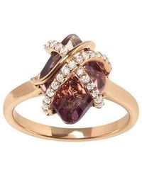 Haus of Brilliance - 14K Rose 3.13 Ct. Tw. Diamond & Lab-Grown Amethyst Cocktail Ring - Lyst