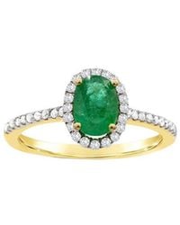 Gemstones - 14K 0.72 Ct. Tw. Emerald Statement Ring - Lyst