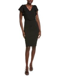 Anne Klein - Ruffle Sleeve Scuba Crepe Sheath Dress - Lyst