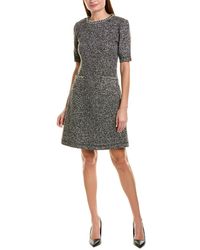 Tahari Bouclé Knit Sheath Dress - Black