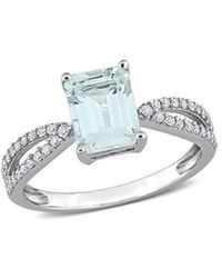 Rina Limor - 14k 2.10 Ct. Tw. Diamond & Aquamarine Ring - Lyst