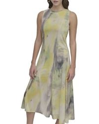 DKNY - Fit & Flare Midi Dress - Lyst
