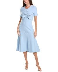 Oscar de la Renta - Orchid Knit Fit & Flare Dress - Lyst